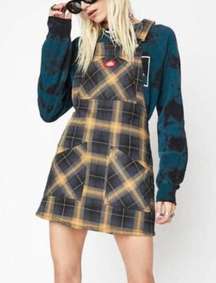 Plaid Overall Mini Dress