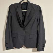 Theory dark gray wool blend blazer size 2