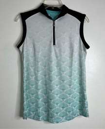 Bermuda Sands Womens Maddie Mermaid Fade Golf Tank Sleeveless Top UPF 50 Sz M