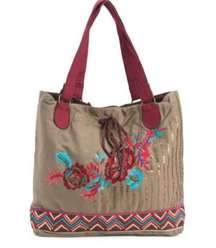 NWT Raga embroidered beaded sequin tote bag