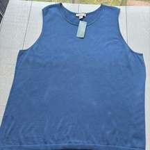 Coldwater Creek Blue Sleeveless Knit Top Size 2X NWT