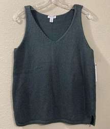 Tundra Knit Cami Sweater Vest Size Medium Hunter Green