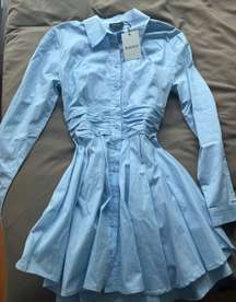 Baby Blue Shirt Dress