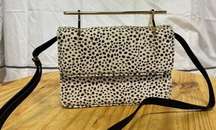 M2Malletier La Fleur Du Mal Leopard Calf Hair Shoulder Clutch Bag White/Black