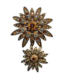 Joan Rivers Vintage Swarovski Crystal Brooch Pin Set