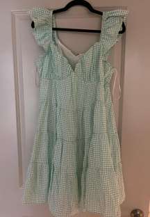 Boutique Green Gingham Sundress