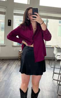 Magenta Blouse Button Down