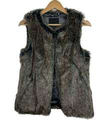 Banana Republic Grey Faux Fur Vest in Smoky Grey Size X-Small