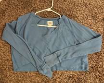 Blue  Cropped Sweater