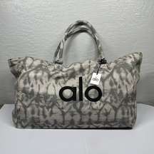 Alo Yoga Gray Tie Dye Tote Bag Large Shopper Shoulder Fitness Gym Casual