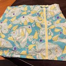 Used  skorts. Blue fish pattern.