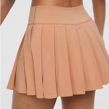 Offline By  Real me Pleated Tennis Skirt size large beige tan nude