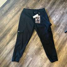 Black Cargo Joggers