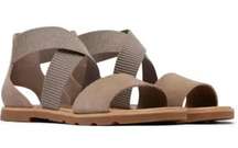 Women's Ella III Flat Sandals in Ash Brown Size 8