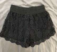 black lace shorts