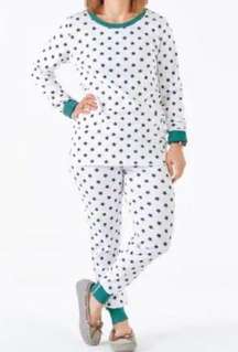 🆕 The Company Store long sleeve star pajamas set women’s extra small org…