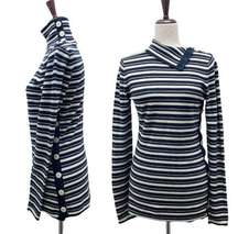 Tracy Reese Cashmere Blend Navy & Ivory Nautical Striped Sweater Size Medium