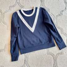 J. Crew Navy Blue Cotton Crewneck Sweatshirt M