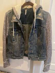 Denim Sweatshirt Jacket