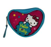 Sanrio 2015 Hello Kitty Blue Heart Shape Zip Coin Pouch