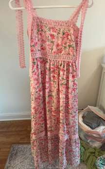 pink maxi dress