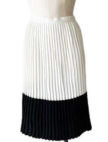 NWOT Rachel Zoe Pleated ColorBlock Mini Skirt White Black Large