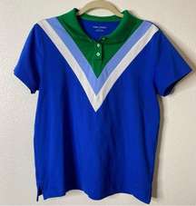 Tory Burch Chevron Golf Polo L