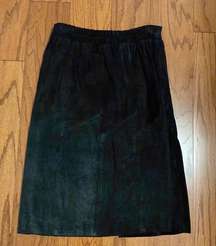 Vintage  genuine black suede skirt. Size M.