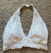 Maurices White Lace Halter Bralette