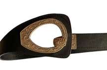 Coldwater Creek Black Leather‎ Belt Size S/M