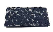 Touch Of Nina Black Lace Raised Floral Shoulder Or Hand Bag Purse NWT