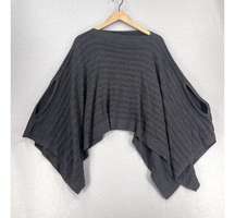 Lululemon Poncho Womens OS One Sz Gray Knit Pullover Forward Flow Drapey Casual