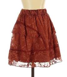 NWT Lace Ruffle Dainty Girly Mini Skirt