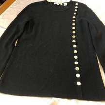 Vintage Spiegel Long Sleeve Black Sweater Size Small