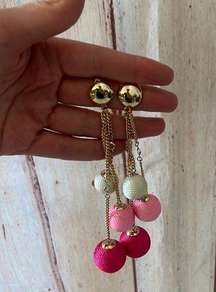 NWOT Ettika 18k gold plated bead drop earrings