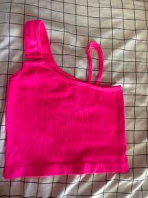 Hot pink cropped top