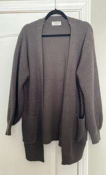 Dark Gray Zenana Cardigan Sweater