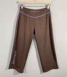 Good Tech By Life Is Good Brown Athletic Wide Leg Cropped Leggings Size S