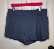 Women’s Plus Size Minimalist Blue Solid Element Swim Boardshorts Size 1X 💙