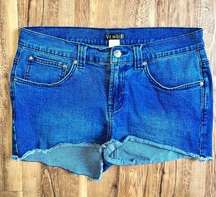 Venus Medium Wash High Rise Denim Shortie Shorts Size 8