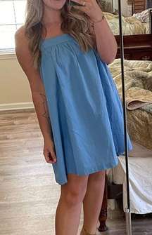 blue shift dress