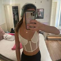 Zara White Corset Top