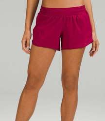 Lululemon Hotty Hot Low-Rise Lined Shorts 2.5” - Pomegranate Color (size 6)