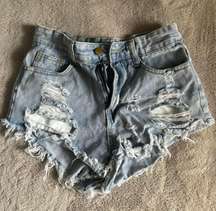 Distressed Jean Shorts