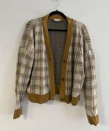 Plaid Cardigan XL