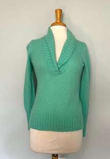 J Crew Factory Turquoise Vneck Pullover Sweater