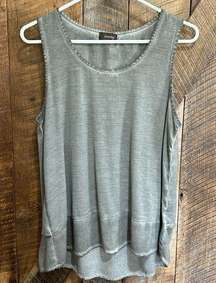 Crosby light avocado green split back tank top