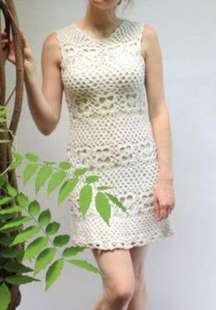 ✨ Olivia Sky
Cream Crochet Short Casual Dress✨