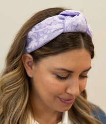 headbands of hope Head Bands of Hope Traditional Knot Headband - Purple Lace