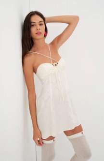 For Love And Lemons White Melody Mini Dress